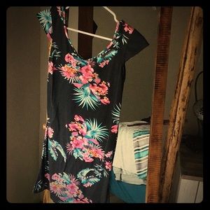 Black Midi Flower Dress